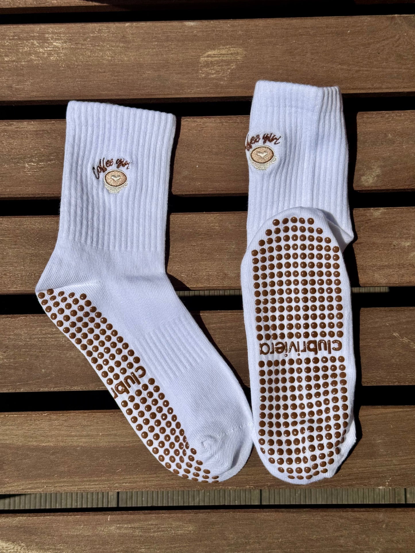 Byblos Crew Grip Sock - Coffee