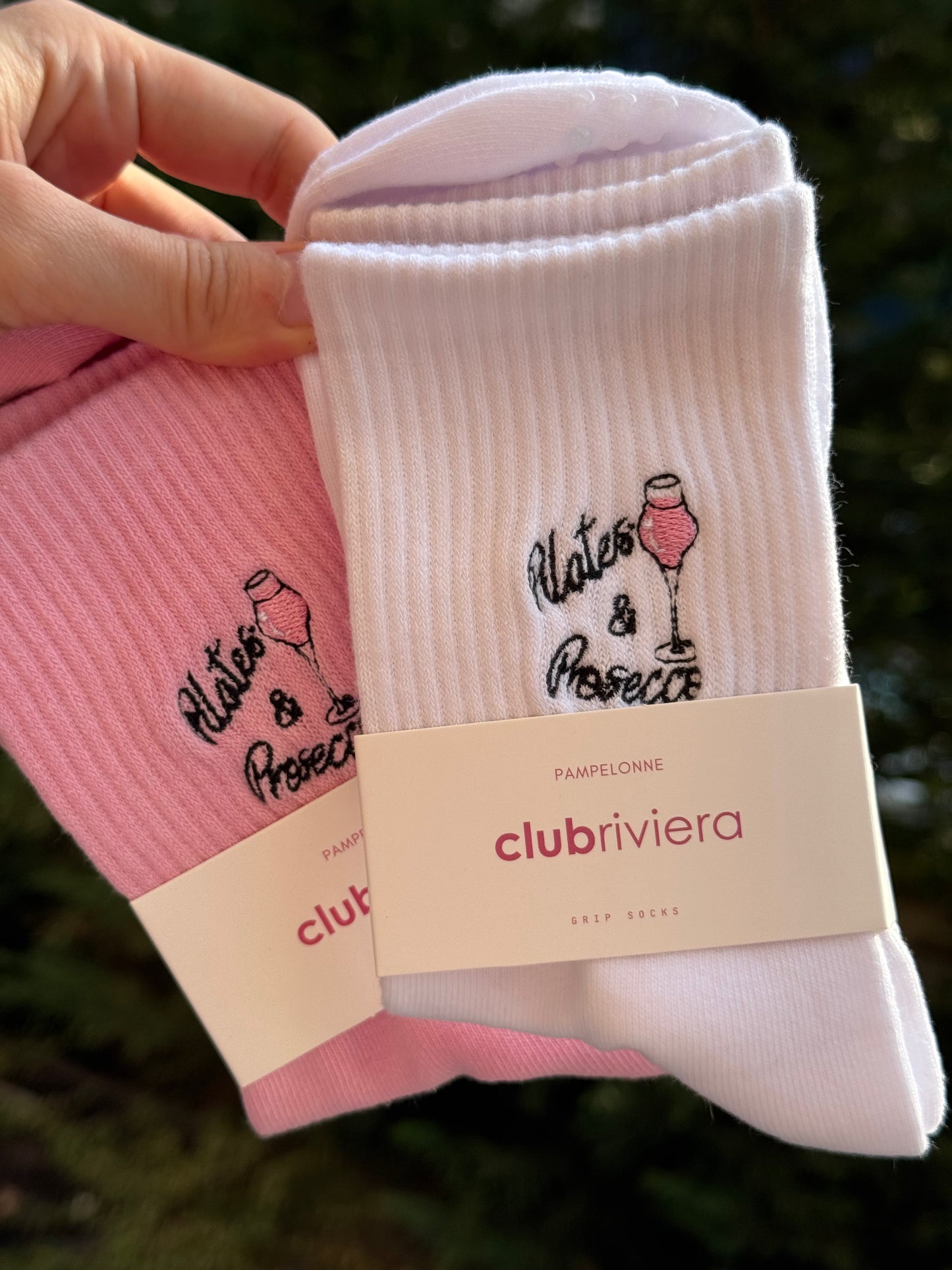 Pampelonne Crew Grip Sock – White