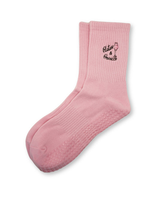 Pampelonne Crew Grip Sock - Pink
