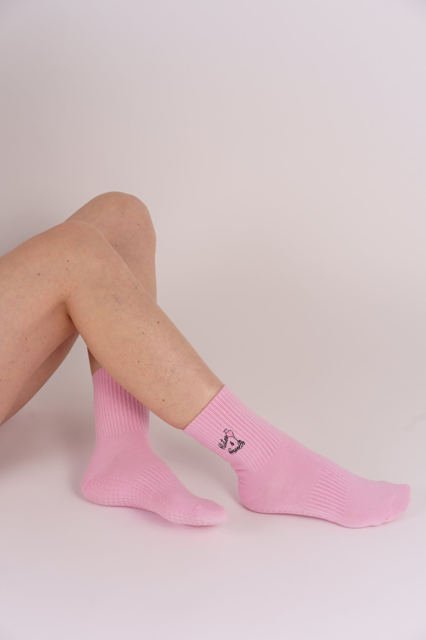 Pampelonne Crew Grip Sock - Pink