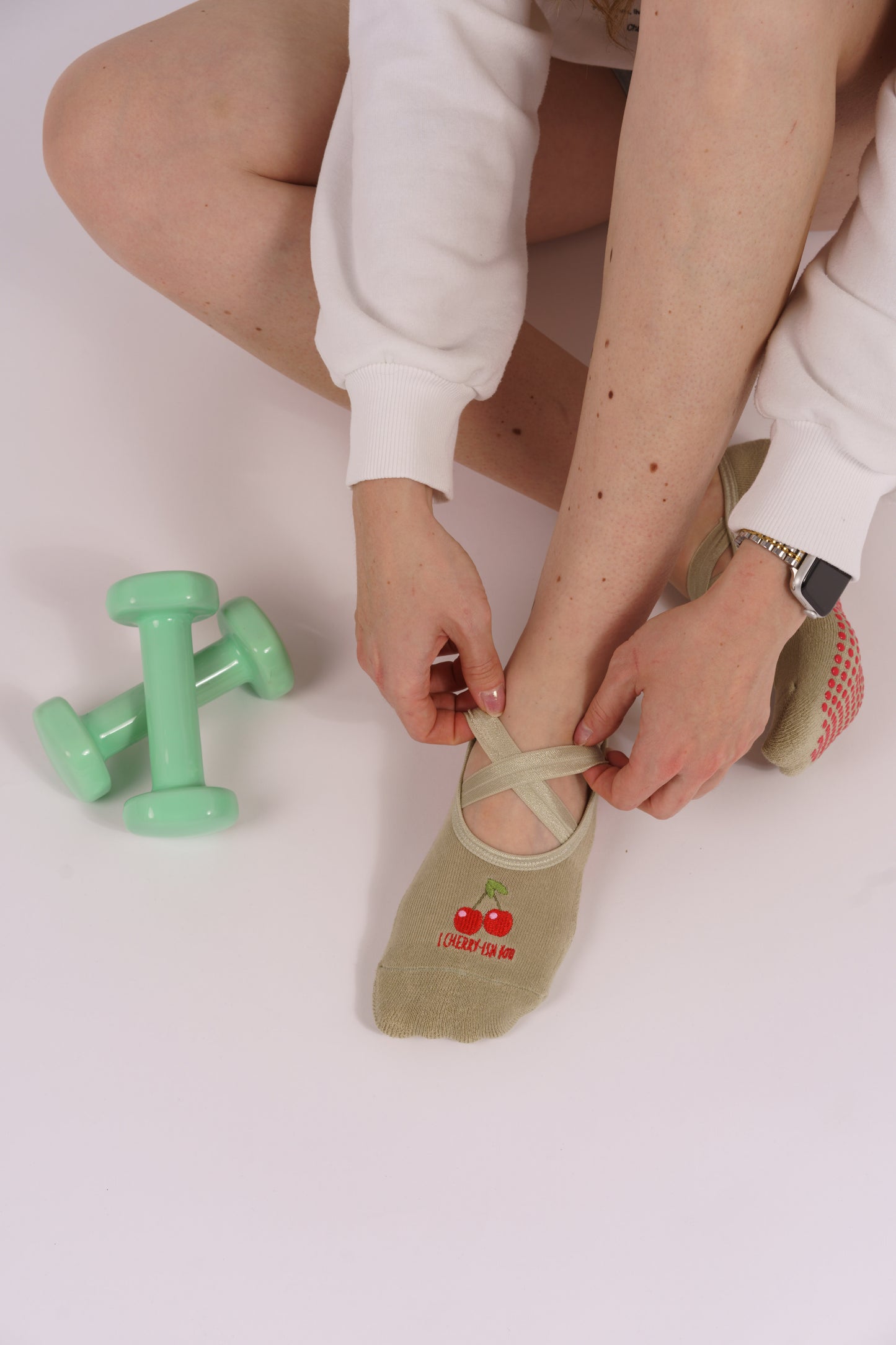 Șosete Senequier Ballet Grip - Olive