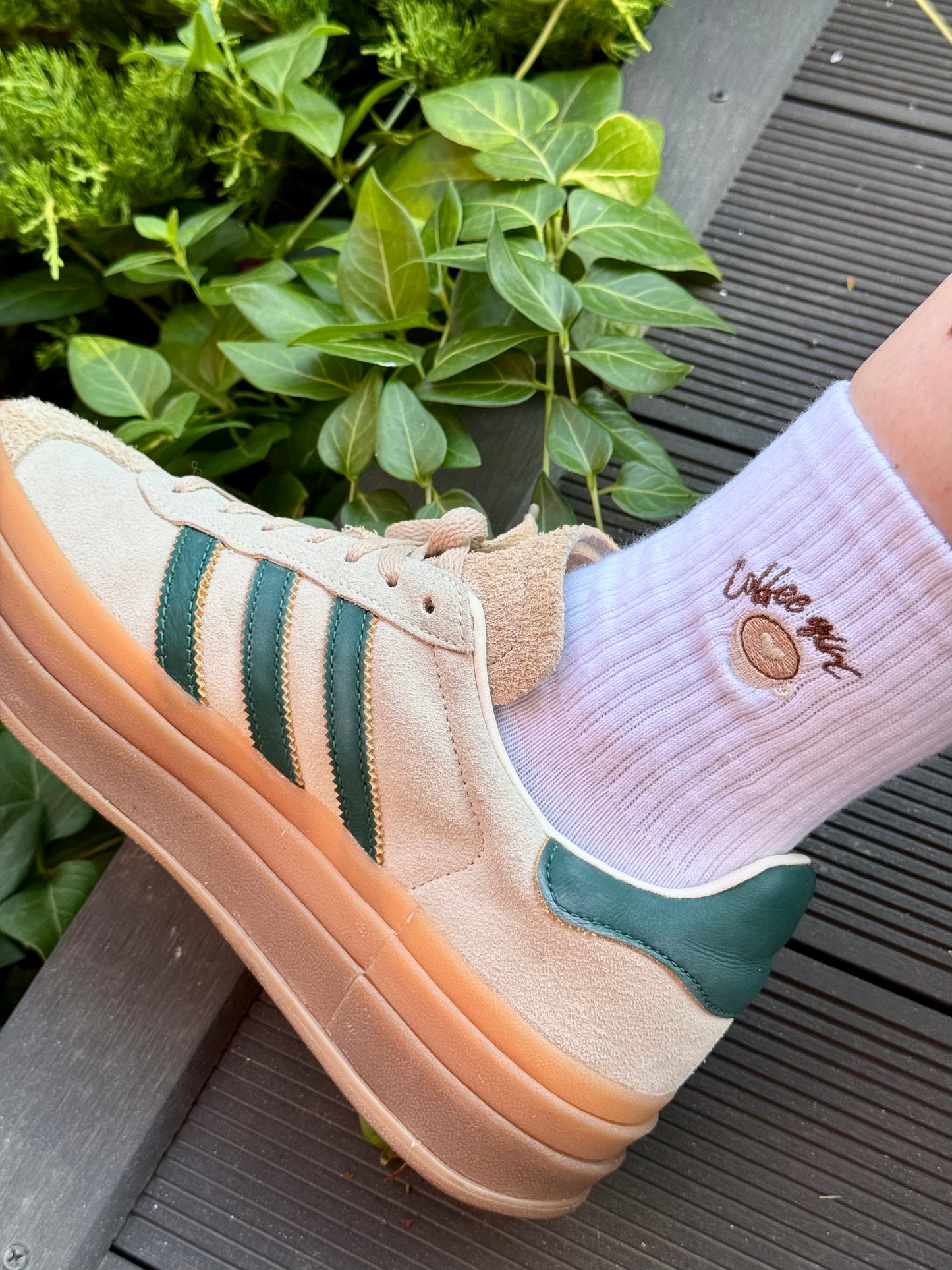 Byblos Crew Grip Sock - Coffee