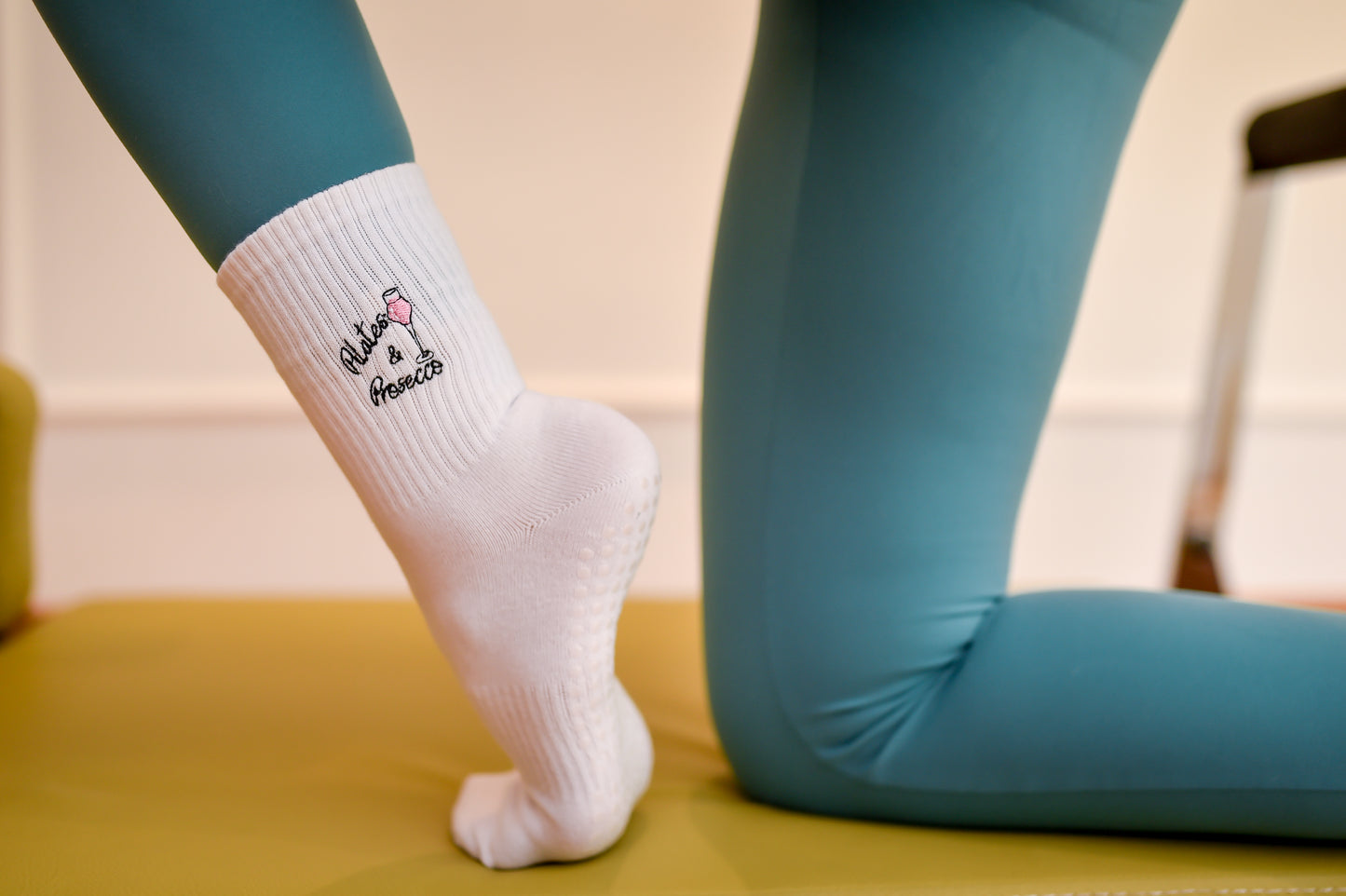 Șosete Pampelonne Crew Grip – Alb