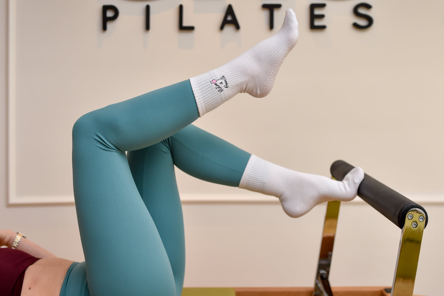 Șosete Pampelonne Crew Grip – Alb